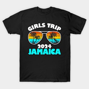 Girls Trip Jamaica 2024 Beach Womens Weekend Birthday Squad T-Shirt